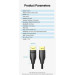 Кабель мультимедійний Fabric Braided DP 2.1 Male to Male 80G HD Cable 1.5M Gray Aluminum Alloy Type Vention (HGCHG)