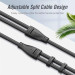 Кабель мультимедійний 3.5mm Male to 2*3.5mm Female Stereo Splitter Cable 0.3M Black Metal Type Vention (BBWBY)