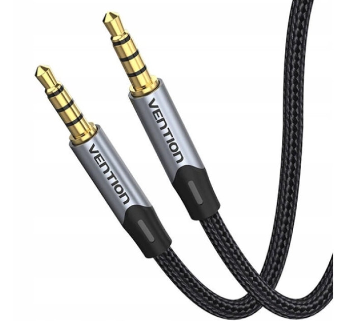 Vention Кабель мультимедійний TRRS 3.5MM Male to Male Aux Cable 0.5M Gray Vention (BAQHD)