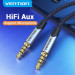 Vention Кабель мультимедійний TRRS 3.5MM Male to Male Aux Cable 1.5M Gray Vention (BAQHG)