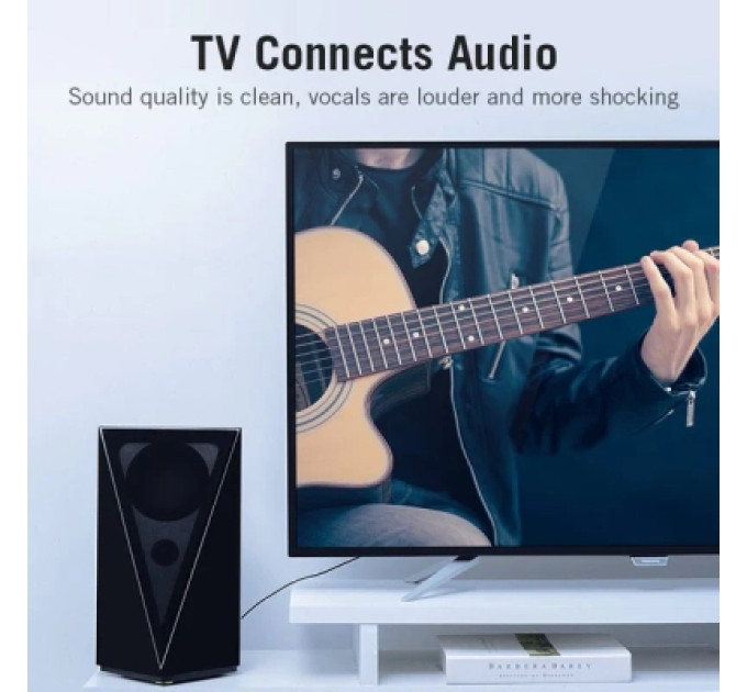 Кабель мультимедійний Coaxial Digital Audio Cable 2M Black Metal Type Vention (VAB-R09-B200)