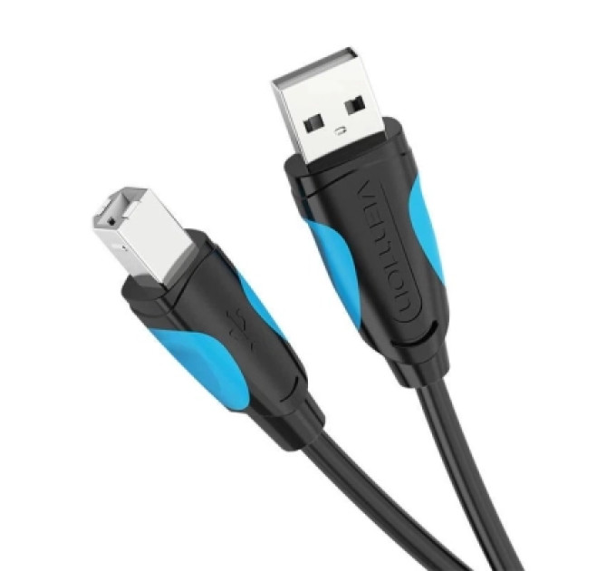 Кабель для принтера USB2.0 A Male to B Male Print Cable 1.5M Black Vention (VAS-A16-B150)