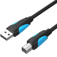 Кабель для принтера USB2.0 A Male to B Male Print Cable 1.5M Black Vention (VAS-A16-B150)