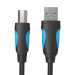 Кабель для принтера USB2.0 A Male to B Male Print Cable 1.5M Black Vention (VAS-A16-B150)