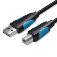 Кабель для принтера USB2.0 A Male to B Male Print Cable 2M Black Vention (VAS-A16-B200)