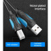 Кабель для принтера USB2.0 A Male to B Male Print Cable 2M Black Vention (VAS-A16-B200)