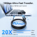 Дата кабель USB 3.2 A Male to A Female Extension Round Cable 0.5M Black PVC Type Vention (CBOBD)