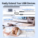 Дата кабель USB 3.2 A Male to A Female Extension Round Cable 0.5M Black PVC Type Vention (CBOBD)
