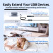 Дата кабель USB 3.2 A Male to A Female Extension Round Cable 2M Black PVC Type Vention (CBOBH)