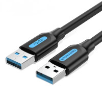 Дата кабель USB 3.0 A Male to A Male Cable 1.5M Black PVC Type Vention (CONBG)