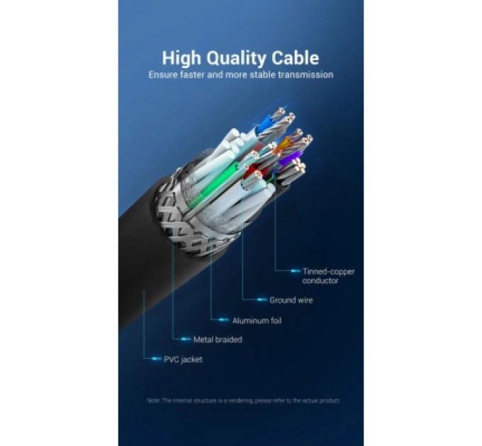 Дата кабель USB 3.0 A Male to A Male Cable 1.5M Black PVC Type Vention (CONBG)