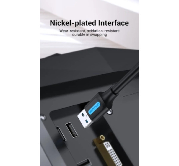 Дата кабель USB 3.0 A Male to A Male Cable 1.5M Black PVC Type Vention (CONBG)