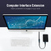 Дата кабель Flat USB3.0 Extension Cable 1M Black Vention (VAS-A13-B100)