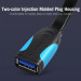 Дата кабель Flat USB3.0 Extension Cable 1M Black Vention (VAS-A13-B100)