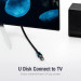 Дата кабель Flat USB3.0 Extension Cable 1M Black Vention (VAS-A13-B100)