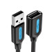 Дата кабель USB 2.0 A Male to A Female Extension Cable 1M black PVC Type Vention (CBIBF)