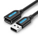 Дата кабель USB 2.0 A Male to A Female Extension Cable 5M black PVC Type Vention (CBIBJ)