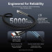 Vention Дата кабель Nylon Braided USB 2.0 C Male to C Male 5A Cable 1.2M Black Zinc Alloy Type Vention (CTYBAV)