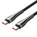Дата кабель Nylon Braided USB 2.0 C Male to C Male 5A Cable 2M Black Zinc Alloy Type Vention (CTYBH)