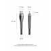Дата кабель Nylon Braided USB 2.0 C Male to C Male 5A Cable 2M Black Zinc Alloy Type Vention (CTYBH)