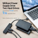 Зчитувач флеш-карт 2-in-1 USB 3.0 A Card Reader (SD+TF) Black Dual Drive Letter 0.15M Vention (CLPBB)