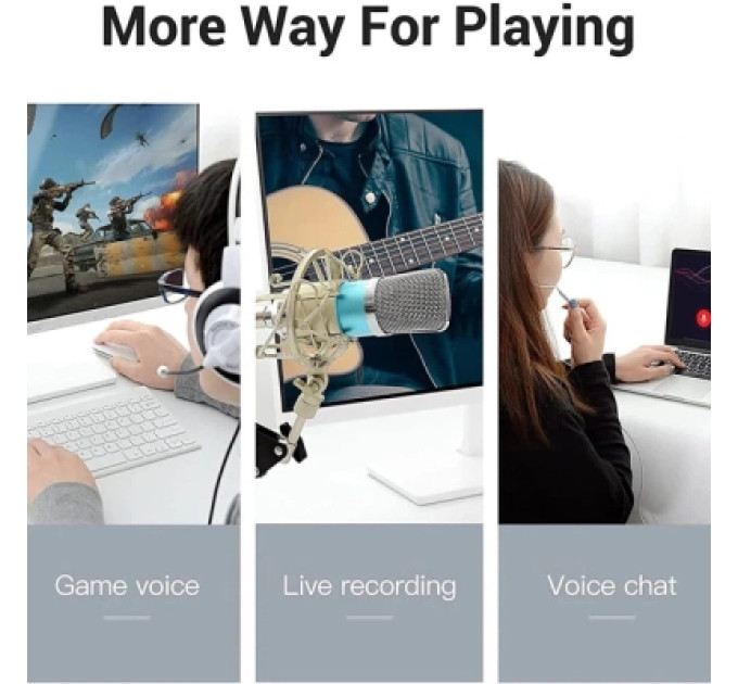 Звукова плата USB External Sound Card 0.15M Gray Metal Type Vention (CDKHB)