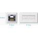 Зрощувач Cat.6 FTP Keystone Jack Coupler White Vention (IPVW0)
