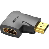 Перехідник HDMI 90 Degree Male to Female Vertical Flat Adapter Black Vention (AIPB0)