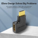 Перехідник HDMI 270 Degree Male to Female Vertical Flat Adapter Black Vention (AIQB0)
