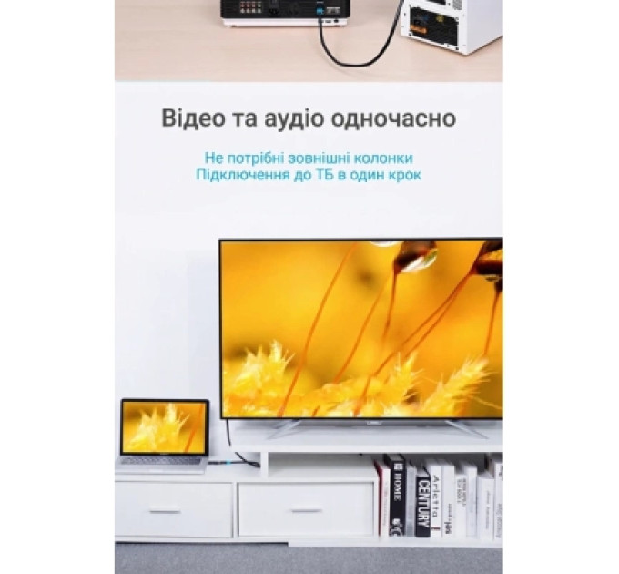 Vention Перехідник DisplayPort Male to HDMI Female Adapter Black Vention (HBMB0)