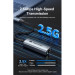 Перехідник USB-C + USB-A to 2.5 Gigabit Ethernet Adapter 0.15M Gray Aluminum Alloy Type Vention (CFUHB)