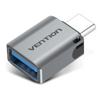 Перехідник USB-C Male to USB 3.0 Female OTG Adapter Gray Aluminum Alloy Type Vention (CDQH0)