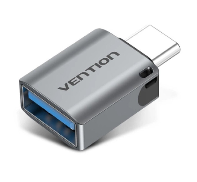 Перехідник USB-C Male to USB 3.0 Female OTG Adapter Gray Aluminum Alloy Type Vention (CDQH0)