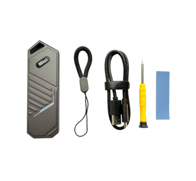 Кишеня зовнішня Dynamode M.2 SSD NVMe to USB-C USB 3.2 Gen2 aluminum black (DM-CAD-SSD14-N)