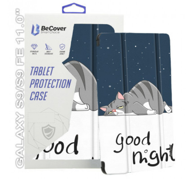 Чохол до планшета BeCover Smart Case Samsung Tab S9 (SM-X710/SM-X716)/S9 FE (SM-X510/SM-X516B) 11.0" Good Night (710418)