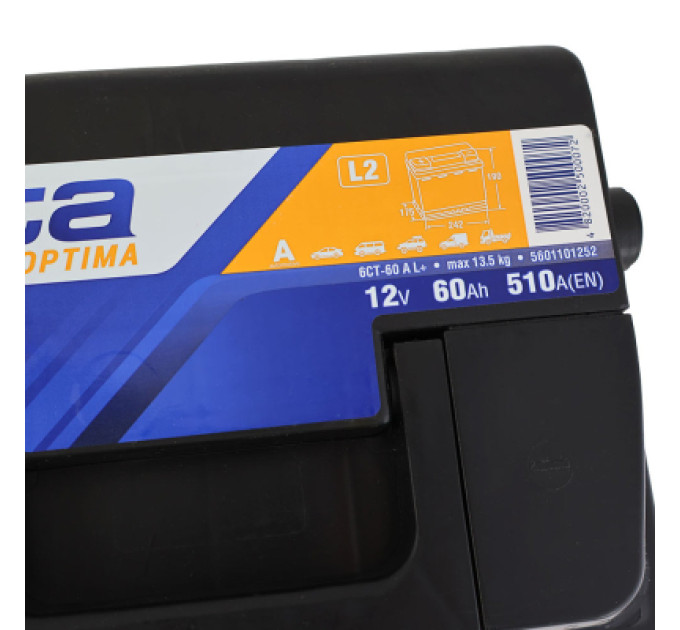 Ista Акумулятор автомобільний ISTA Optima 60Ah 510A L+ (L2)
