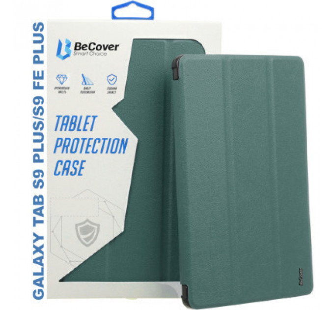 Чохол до планшета BeCover Smart Case Samsung Tab S9 Plus (SM-X810/SM-X816)/S9 FE Plus (SM-X610/SM-X616) 12.4" Dark Green (710323)