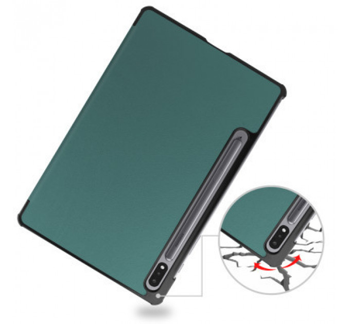 Чохол до планшета BeCover Smart Case Samsung Tab S9 Plus (SM-X810/SM-X816)/S9 FE Plus (SM-X610/SM-X616) 12.4" Dark Green (710323)