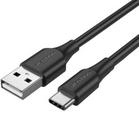 Дата кабель USB 2.0 AM to Type-C 3.0m 3.0A (18W) PVC black Vention (CTHBI)