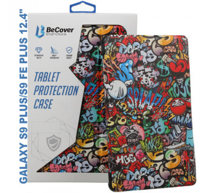 Чохол до планшета BeCover Smart Case Samsung Tab S9 Plus (SM-X810/SM-X816)/S9 FE Plus (SM-X610/SM-X616) 12.4" Graffiti (710377)