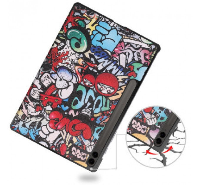 Чохол до планшета BeCover Smart Case Samsung Tab S9 Plus (SM-X810/SM-X816)/S9 FE Plus (SM-X610/SM-X616) 12.4" Graffiti (710377)