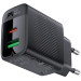 Acefast Зарядний пристрій Acefast A78 1xUSB-C PD20W + 1xUSB-A GaN Black (6974316283256)