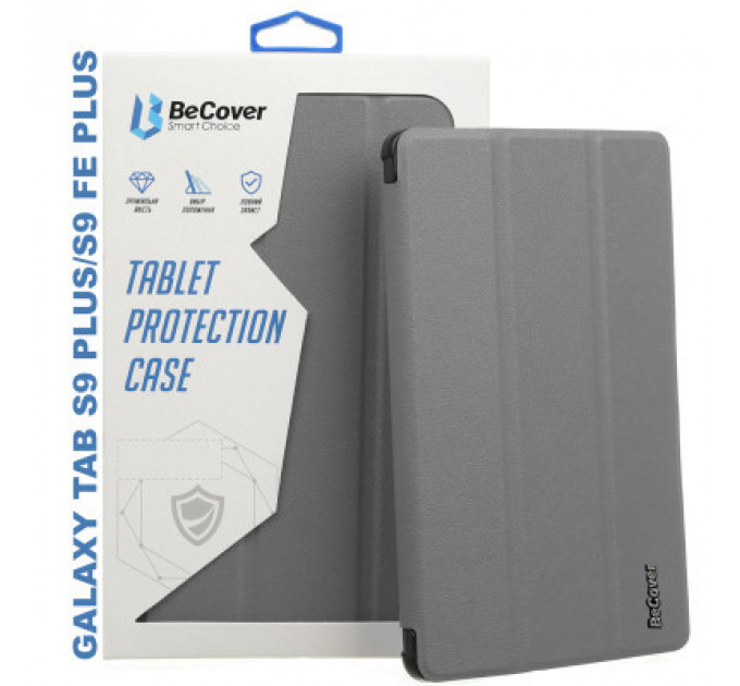Чохол до планшета BeCover Smart Case Samsung Tab S9 Plus (SM-X810/SM-X816)/S9 FE Plus (SM-X610/SM-X616) 12.4" Gray (710324)