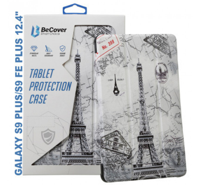 Чохол до планшета BeCover Smart Case Samsung Tab S9 Plus (SM-X810/SM-X816)/S9 FE Plus (SM-X610/SM-X616) 12.4" Paris (710380)
