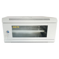 Шафа настінна GEAR 4U 19" 600x600x240 мм, + полка 19", grey (GWMSN-4U-600-600G)