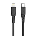 Дата кабель USB-C to Lightning 1.0m PD30W textured PVC black ColorWay (CW-CBPDCL094-BK)