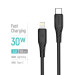 Дата кабель USB-C to Lightning 1.0m PD30W textured PVC black ColorWay (CW-CBPDCL094-BK)