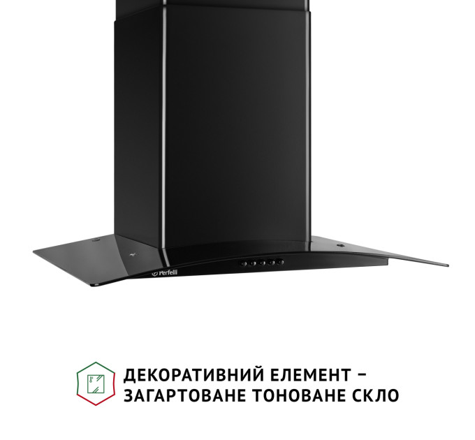 Витяжка декоративна зі склом  PERFELLI GRASSI 6HMB NERO