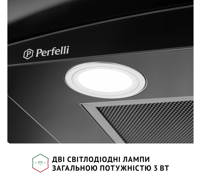 Витяжка декоративна зі склом  PERFELLI GRASSI 6HMB NERO