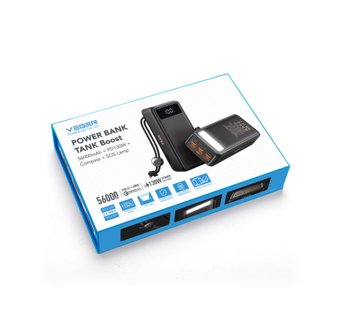 Універсальна мобільна батарея Veger W5001C 56000mAh (W5001C.black)